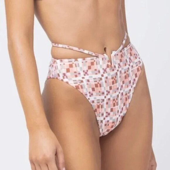 New L*Space Bikini Kristen Tie Top & Joy Bitsy Bikini in Block Party Set NWT Med - Picture 6 of 7